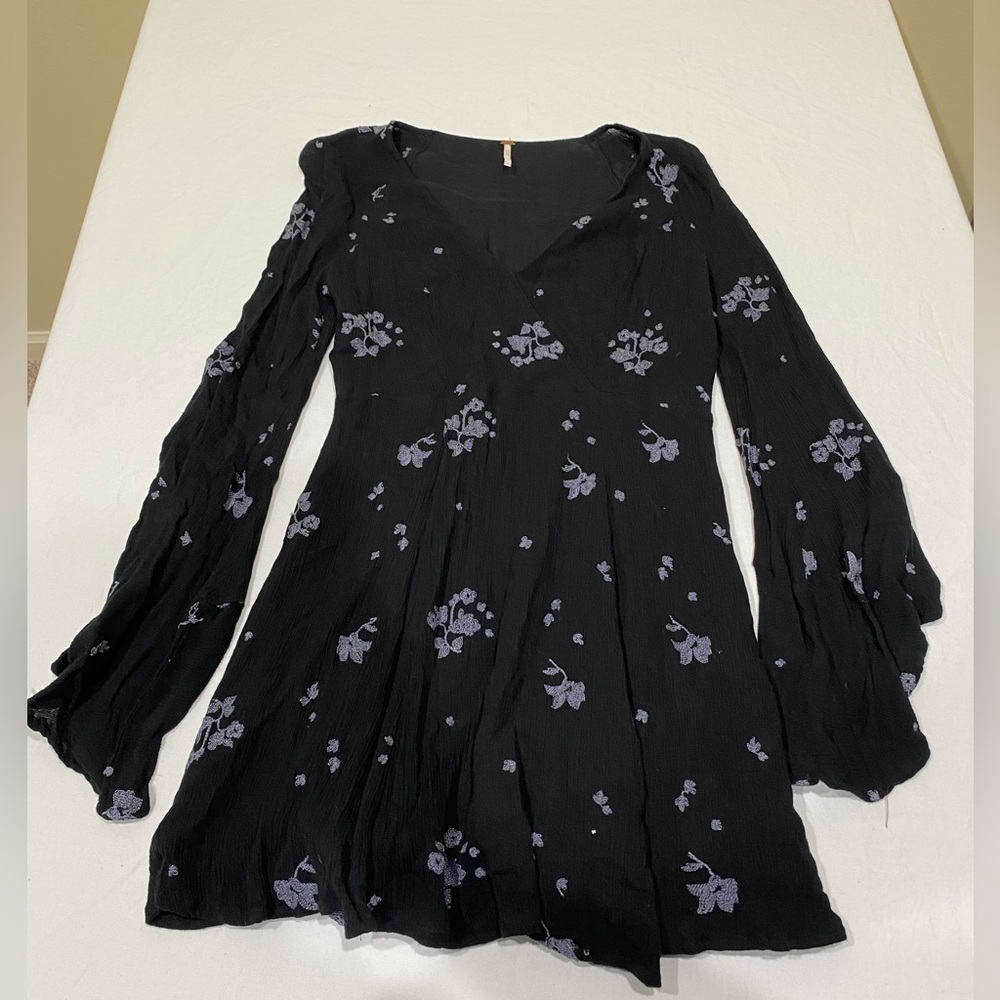 Free People Black Floral Dress